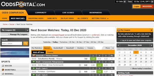 Сервис Oddsportal